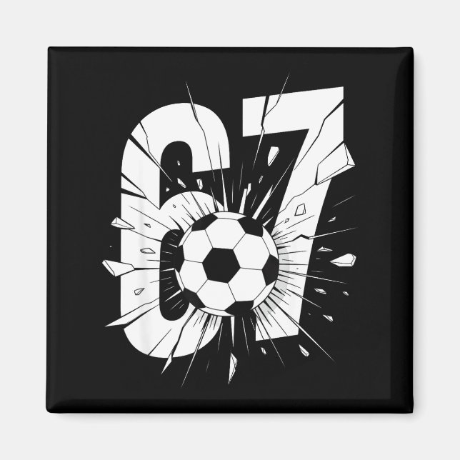 67 Soccer Six Seven 6 7 Meme 67  Magnet (Front)