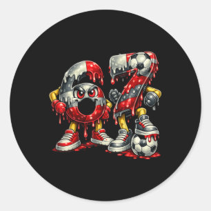67 Soccer Six Seven Meme Alpha Boys And Girls Cool Classic Round Sticker