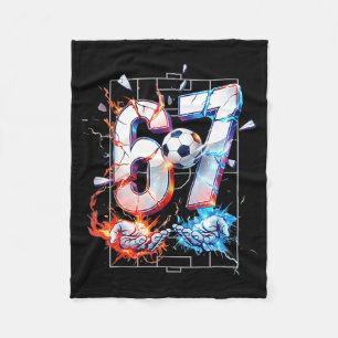 67 Soccer Six Seven Soccer 6 7 Kids Boys Girls Fun Fleece Blanket