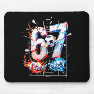 67 Soccer Six Seven Soccer 6 7 Kids Boys Girls Fun Mouse Mat