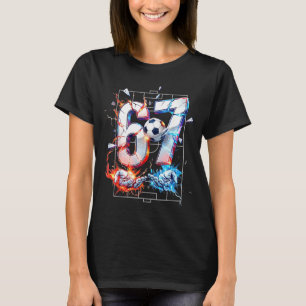 67 Soccer Six Seven Soccer 6 7 Kids Boys Girls Fun T-Shirt