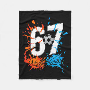 67 Soccer Six Seven Soccer 6 7 Kids Boys Girls T S Fleece Blanket