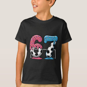 67 Soccer Sport Fan Ice Cream Dripping 6 7 Six Sev T-Shirt