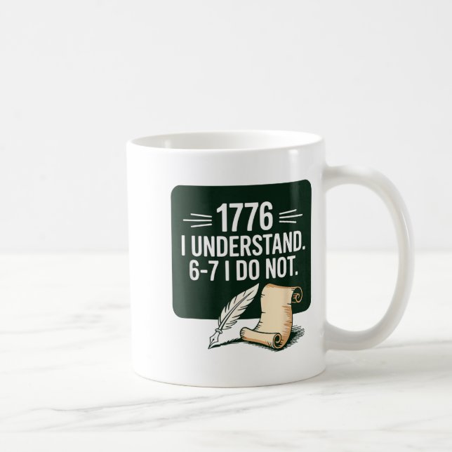 67 Social Studies Teacher 1776 I Understand 6 7 I  Coffee Mug (Right)