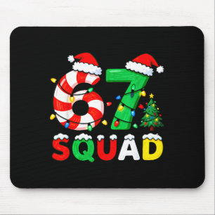 67 Squad Christmas Candy Cane Six Seven Meme Xmas  Mouse Mat