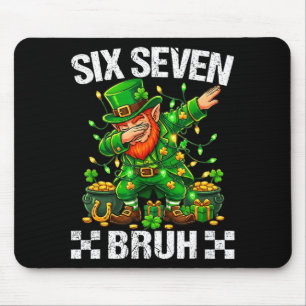 67 St Patricks Funny Six Seven Meme Leprechaun Boy Mouse Mat