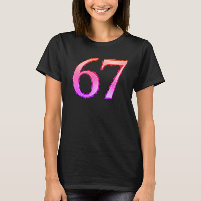 67 Streetwear Graphic T-Shirt Design (Front)