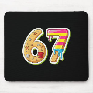 67 Summer Beach Ice Cream Sand Design Mouse Mat