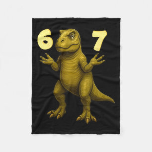 67 T-rex Hands Motion Dinosaur Meme For Kids Teens Fleece Blanket
