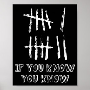 67 Tally Mark Funny If You Know You Know 6 7 Six S Poster