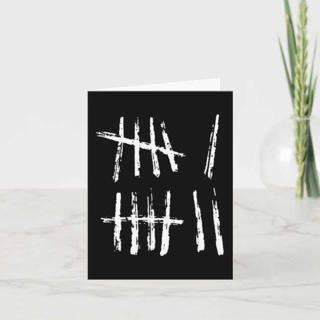 67 Tally Mark Shirt Funny Six Seven 67 Meme 6 7 Nu Card (Front)