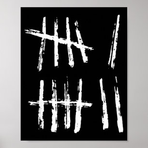 67 Tally Mark Shirt Funny Six Seven 67 Meme 6 7 Nu Poster