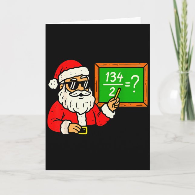 67 Teacher Christmas Santa Six Seven Meme Brainrot Card (Front)