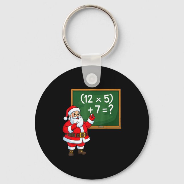 67 Teacher Christmas Santa Six Seven Meme Brainrot Key Ring (Front)
