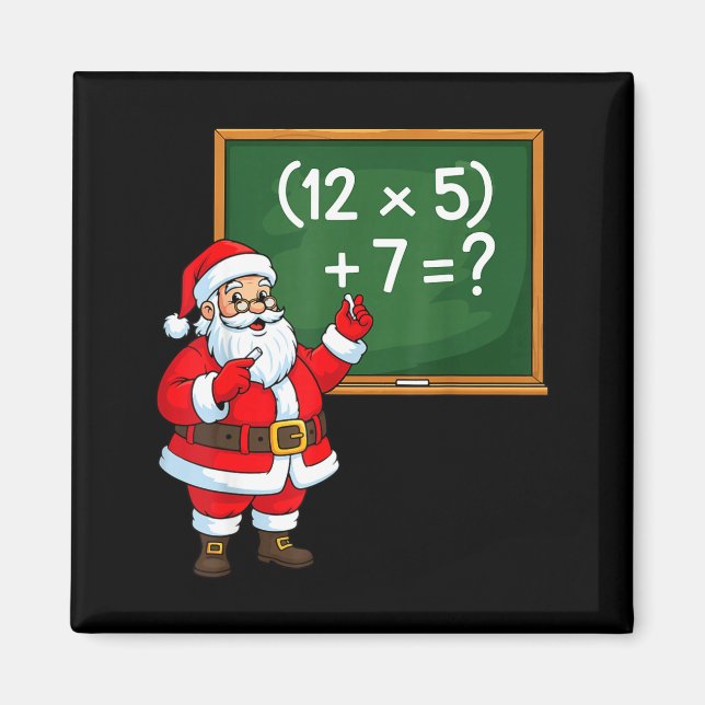 67 Teacher Christmas Santa Six Seven Meme Brainrot Magnet (Front)