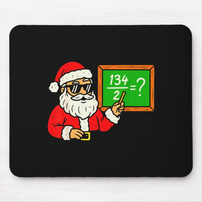 67 Teacher Christmas Santa Six Seven Meme Brainrot Mouse Mat (Front)