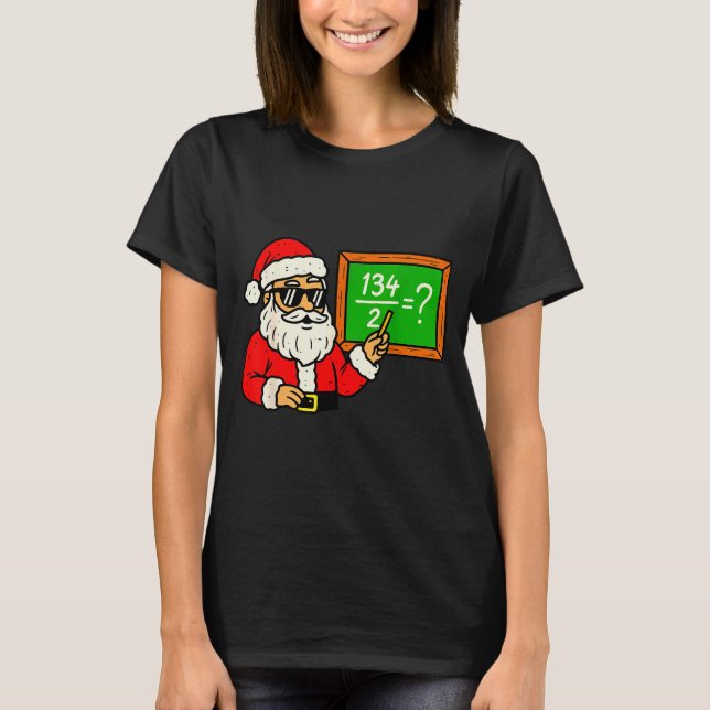 67 Teacher Christmas Santa Six Seven Meme Brainrot T-Shirt (Front)
