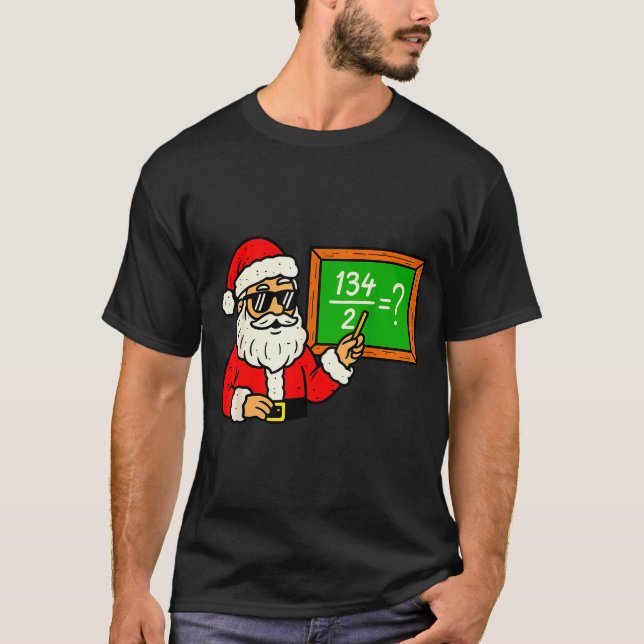 67 Teacher Christmas Santa Six Seven Meme Brainrot T-Shirt (Front)