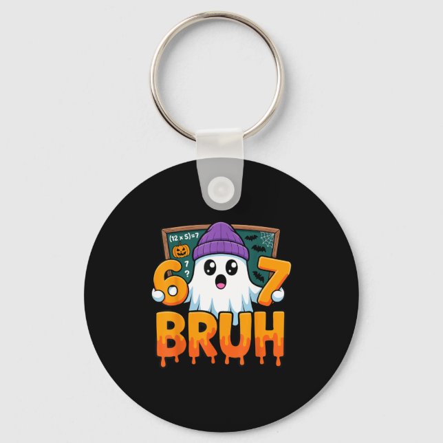 67 teacher ghost six seven meme math equation bruh key ring (Front)