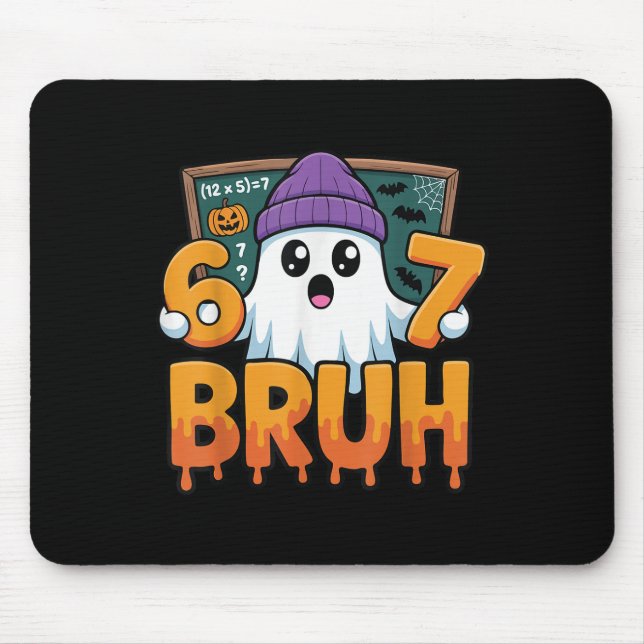 67 Teacher Ghost Six Seven Meme Math Equation Bruh Mouse Mat (Front)