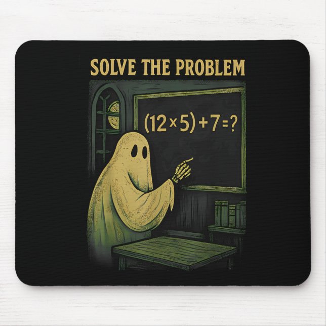 67 Teacher Halloween Ghost Six Seven Meme Brainrot Mouse Mat (Front)