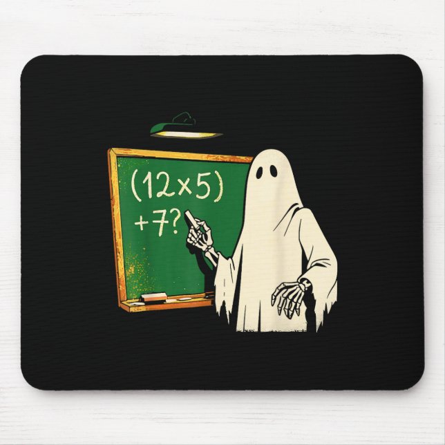 67 Teacher Halloween Ghost Six Seven Meme Brainrot Mouse Mat (Front)