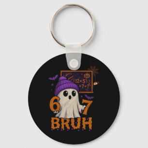 67 Teacher Halloween Ghost Six Seven Meme Math Equ Key Ring