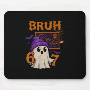 67 Teacher Halloween Ghost Six Seven Meme Math Equ Mouse Mat