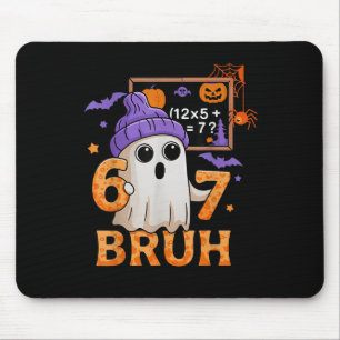67 Teacher Halloween Ghost Six Seven Meme Math Equ Mouse Mat