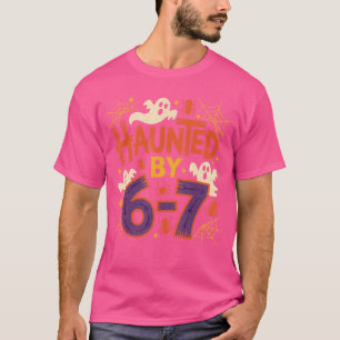 67 Teacher Halloween Ghost Six Seven Meme Math Equ T-Shirt