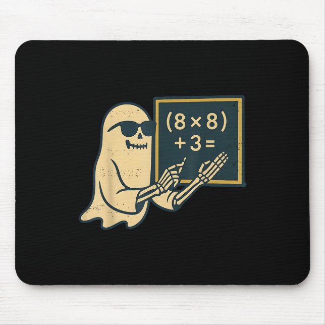 67 Teacher Halloween Skeleton Ghost Six Seven Meme Mouse Mat (Front)