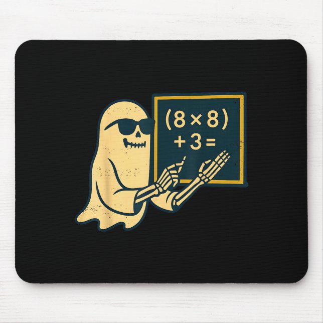 67 Teacher Halloween Skeleton Ghost Six Seven Meme Mouse Mat (Front)