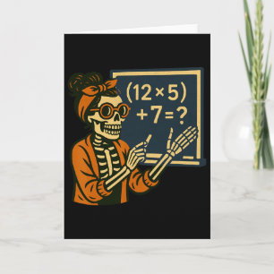 67 Teacher Halloween Skeleton Six Seven Meme Brain Card
