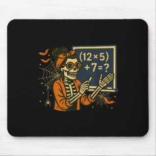 67 Teacher Halloween Skeleton Six Seven Meme Math  Mouse Mat