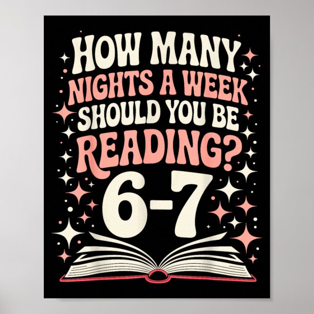 67 Teacher How Many Nights A Week Should You Be Re Poster (Front)