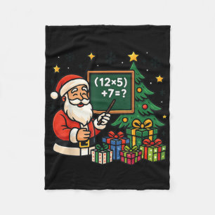 67 Teacher Santa Christmas Six Seven Meme Brainrot Fleece Blanket