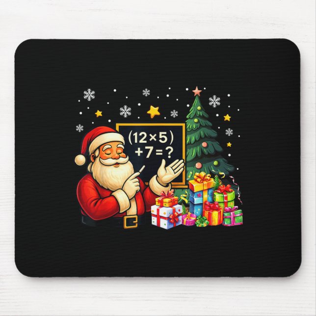 67 Teacher Santa Christmas Six Seven Meme Brainrot Mouse Mat (Front)