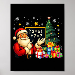 67 Teacher Santa Christmas Six Seven Meme Brainrot Poster