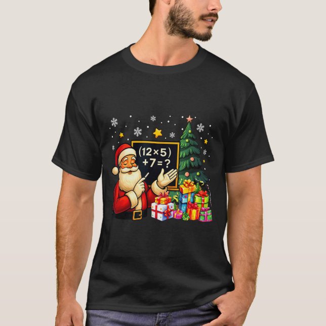 67 Teacher Santa Christmas Six Seven Meme Brainrot T-Shirt (Front)