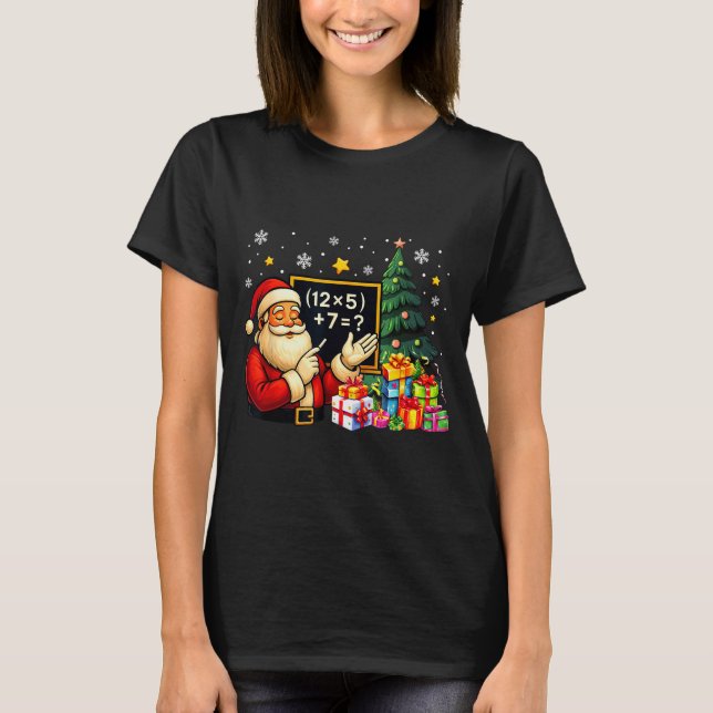 67 Teacher Santa Christmas Six Seven Meme Brainrot T-Shirt (Front)