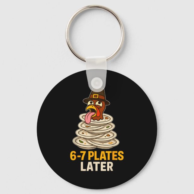 67 Thanksgiving Funny Turkey 6-7 Meme Six Seven Bo Key Ring (Front)