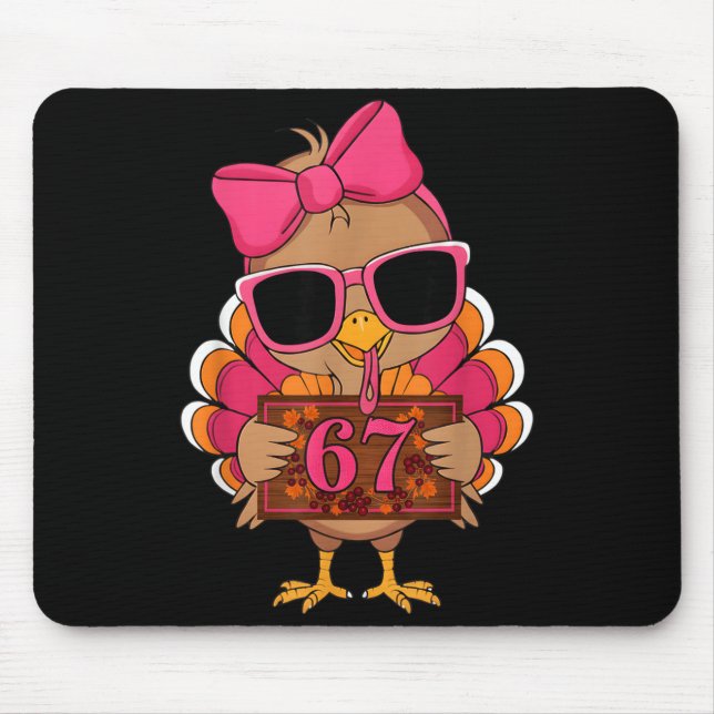 67 Thanksgiving Funny Turkey Family Thanksgiving 6 Mouse Mat (Front)