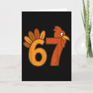 67 Thanksgiving Math Turkey Funny Brainrot Math Te Card