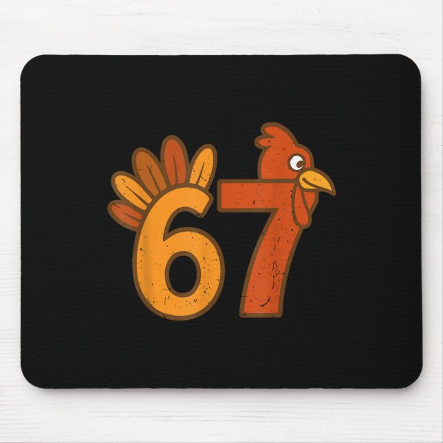 67 Thanksgiving Math Turkey Funny Brainrot Math Te Mouse Mat (Front)