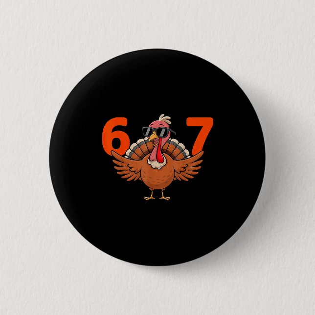 67 Thanksgiving Middle School 6 7  6 Cm Round Badge (Front)