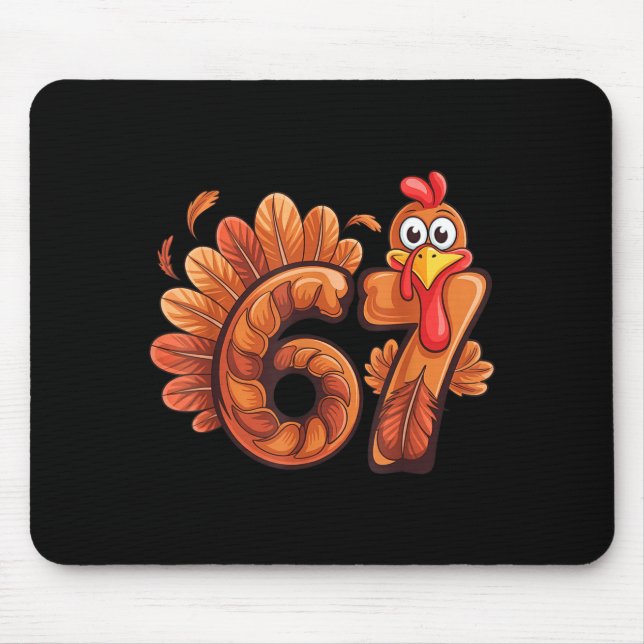 67 Thanksgiving Turkey  Mouse Mat (Front)