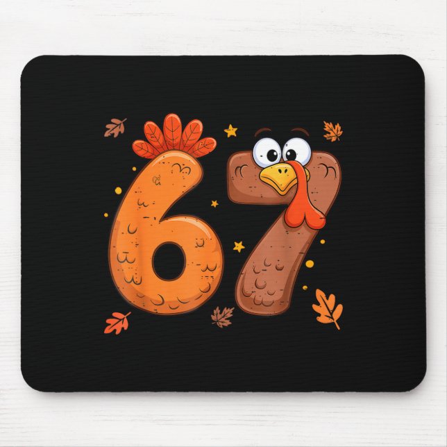 67 Thanksgiving Turkey Turkey  Mouse Mat (Front)