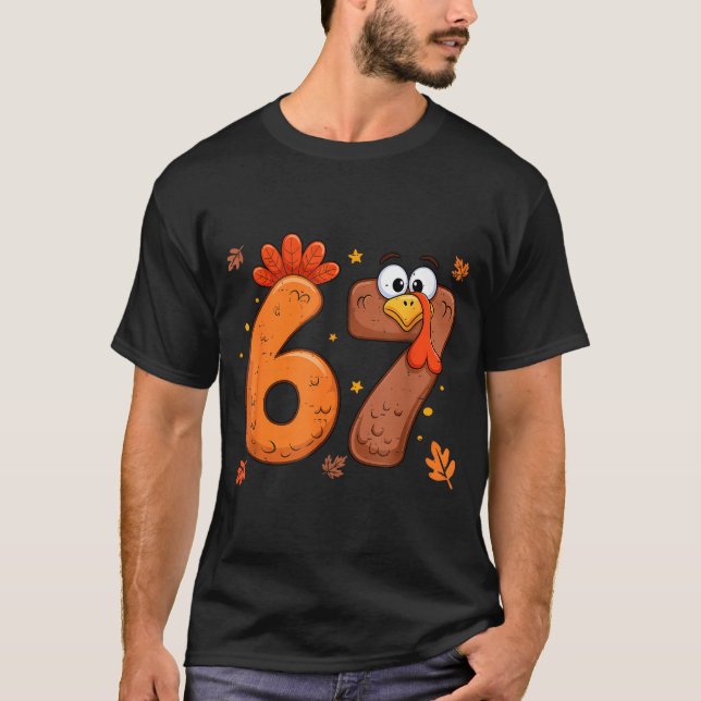 67 Thanksgiving Turkey Turkey  T-Shirt (Front)