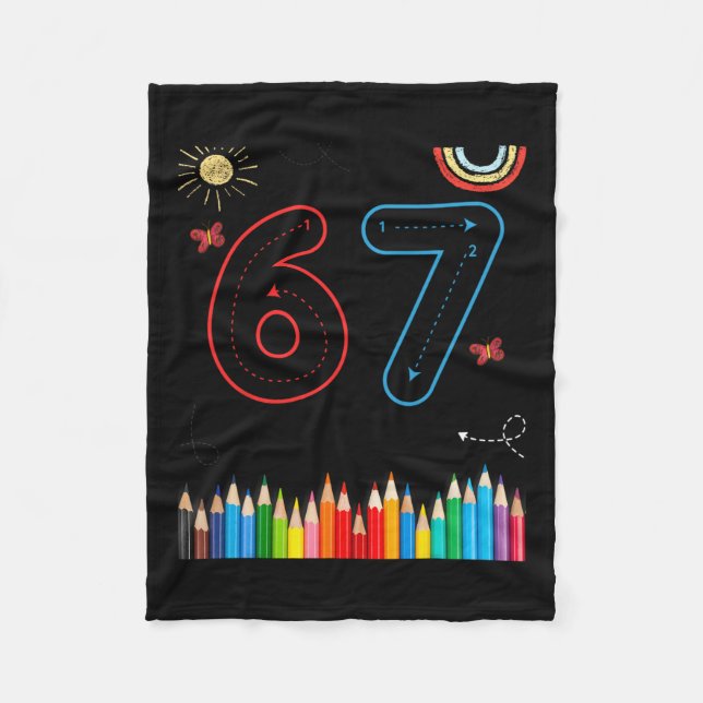 67 Tracing Funny Meme Elementary School Teachers  Fleece Blanket (Front)
