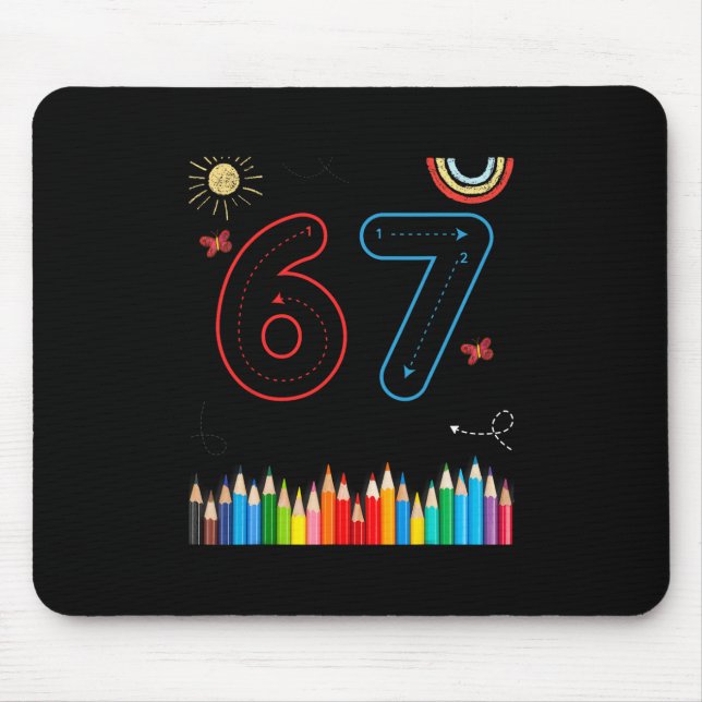 67 Tracing Funny Meme Elementary School Teachers  Mouse Mat (Front)